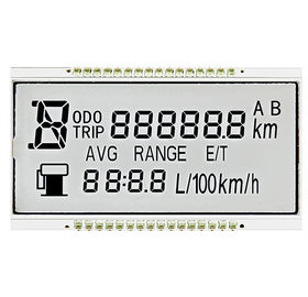 مخصص STN LCD عرض إيجابي سبعة قطاعات للسيارة لوحة القيادة 1/4 واجب طريقة القيادة