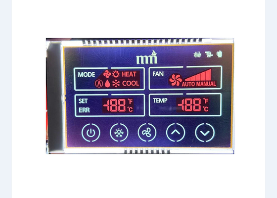 7 قطعة PMVA FSTN شاشة LCD مخصصة أحادية اللون HTN TN
