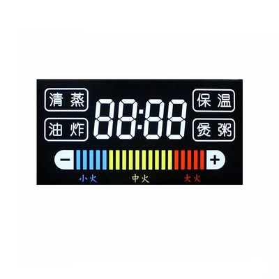 4.5V تخصيص شاشة LCD ذات الأجزاء السبعة ، وحدة LCD أحادية اللون Crytal أحادية اللون
