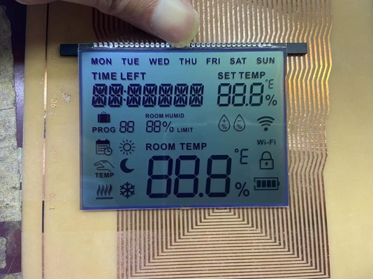رقم إيجابي FSTN شاشة LCD 6 0 ساعة عرض إرسالي مخصص TN وحدة LCD للحرارة