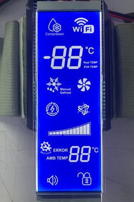 6 O ساعة FPC سلبية وحدة الاتصال STN إيجابية شاشة LCD حجم صغير ل الثلاجة