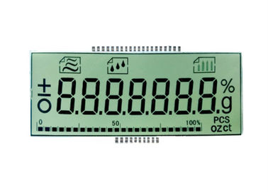 8 أرقام شاشة LCD TN إيجابي Lcd سبعة الجزء 4 أرقام شاشة LCD مع الخلفية