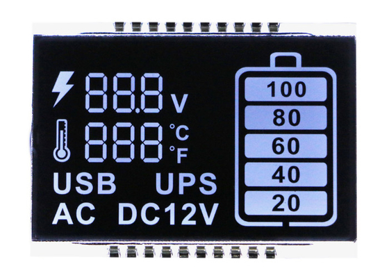 شاشة عرض LCD أحادية اللون موصل دبوس حجم مخصص VA شاشة سوداء بيضاء