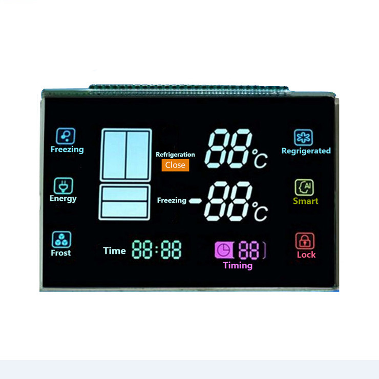 شاشة عرض LCD ذات حجم مخصص ، شاشة عرض عالية التباين من 7 أجزاء VA Lcd