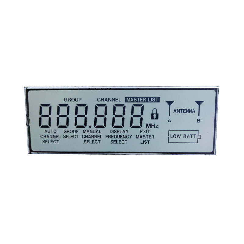 أحادية اللون صغيرة 6'Clock TN 50 Pin شاشة LCD 6 أرقام 7 قطع