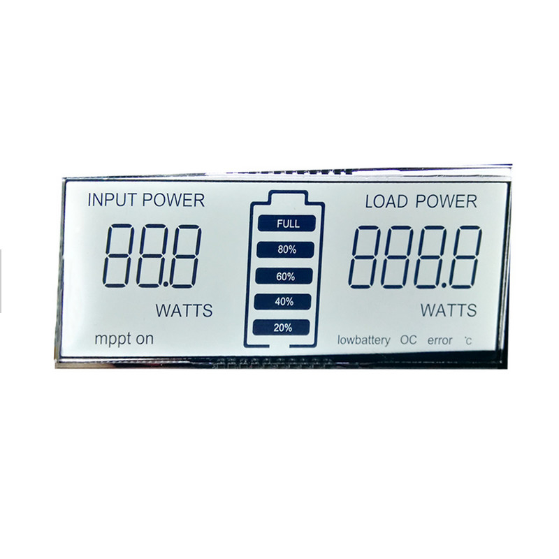 أحادية اللون صغيرة 6'Clock TN 50 Pin شاشة LCD 6 أرقام 7 قطع
