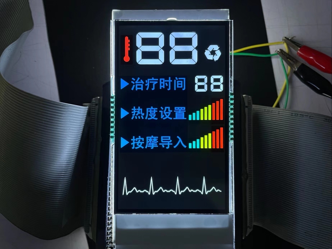 السعر بالجملة VA قطاع شاشة LCD العرض اللون تحكم شاشة PIN الضوء الخلفي الأبيض للمساجر