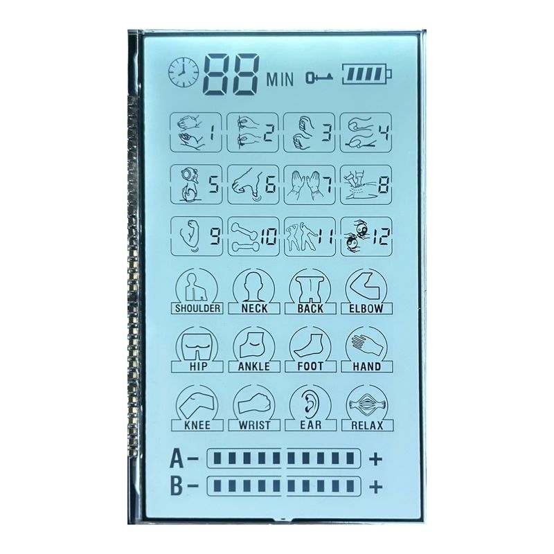إيجابية 6 O' CLOCK ناقلة أحادية اللون Va LCD العرض الشاشة PIN للمساجر