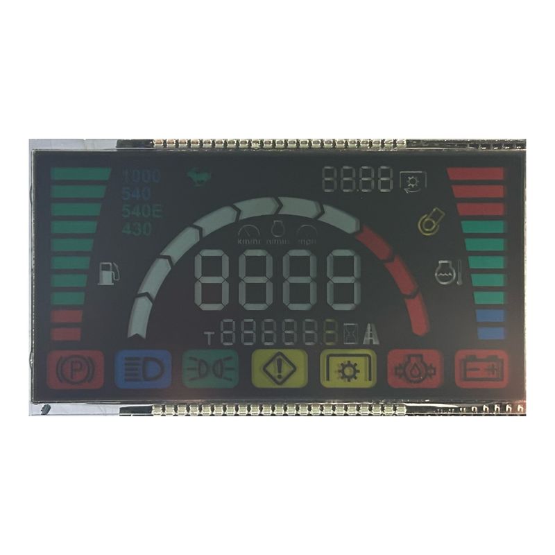 6 O'CLOCK شاشة LCD عاكسة سلبية مع إضاءة خلفية لتزويد الطاقة