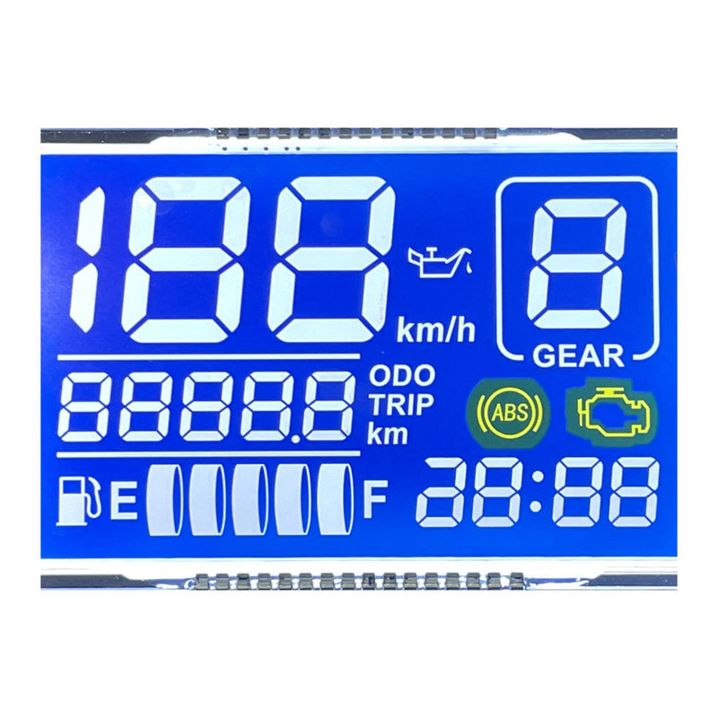 مصنع جودة جيدة مخصصة مصفوفة HTN شاشة LCD أحادية اللون 7 قطعة شاشة LCD الرسومية لأدوات الدراجات النارية