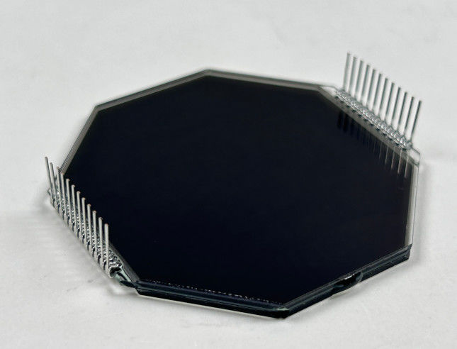 شاشة LCD مصفوفة HTN مخصصة ثمانية شكل أحادي اللون 7 قطعة شاشة LCD الرسومية لأدوات الدراجات النارية
