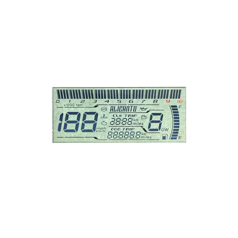 الشركة المصنعة رخيصة خصيص HTN شاشة LCD ثمانية الشكل أحادي اللون 7 قطعة شاشة LCD الرسومية لأدوات الدراجات النارية