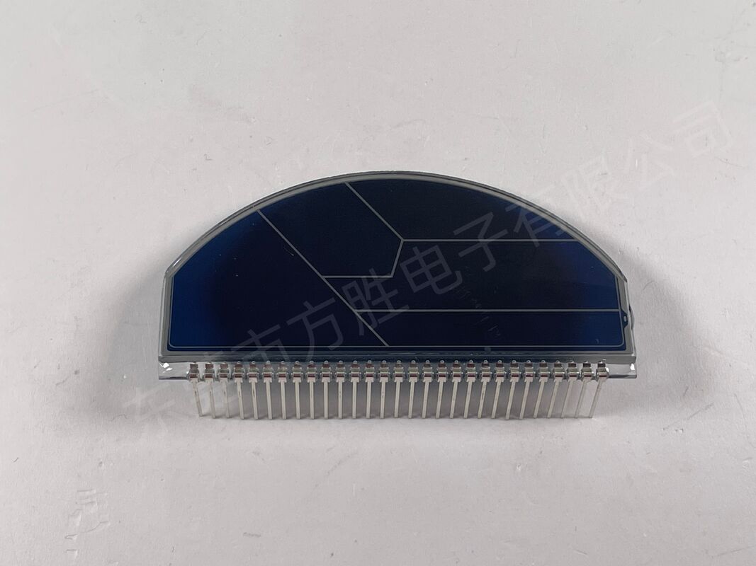 شاشة LCD للدراجات النارية ذات الغشاء الأزرق المخصص، شاشات LCD أحادية اللون، عداد سرعة LCD شبه دائري