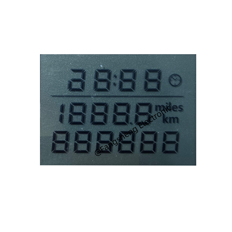 شاشة LCD مخصصة لشاشة LCD لقطاع عداد السرعة OEM ODM للدراجات النارية TN أحادية اللون LCD