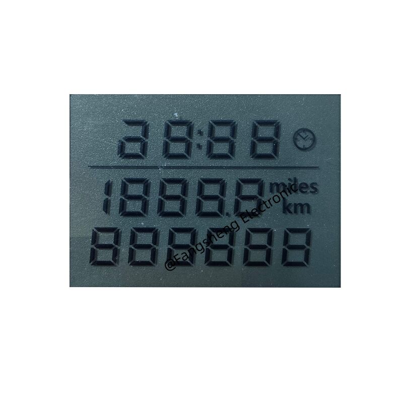 شاشة LCD مخصصة للدراجات النارية TN LCD موصل ختم الحرارة قطعة عداد السرعة شاشة LCD دعم OEM