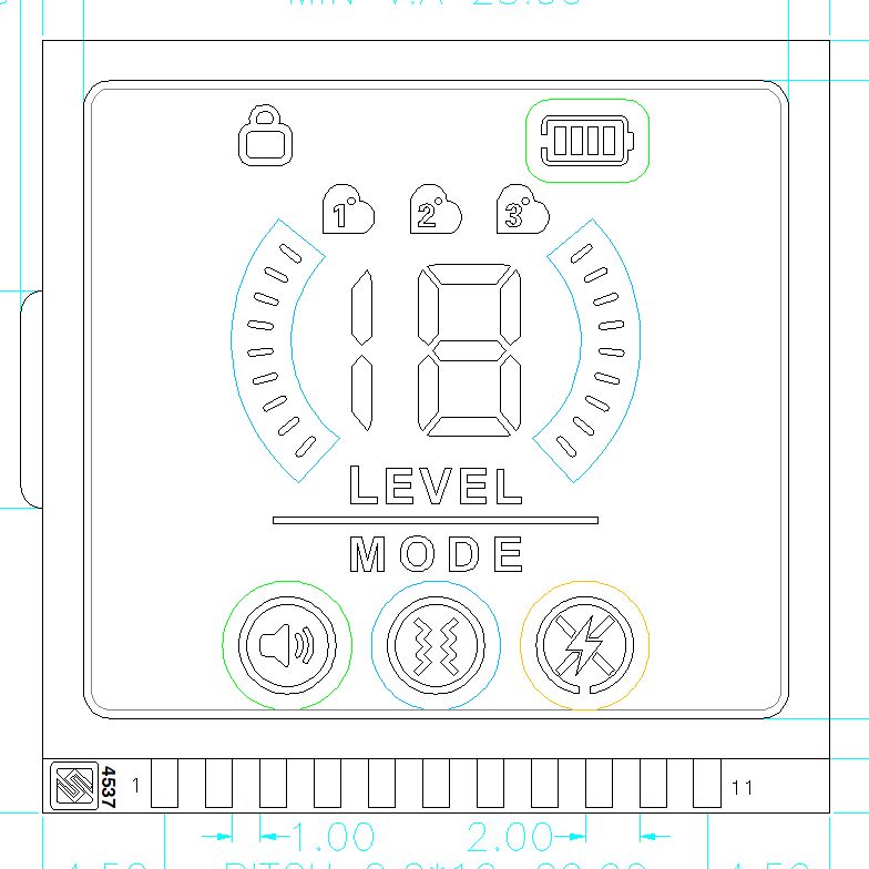شاشة عرض بلورية سائلة مخصصة لقطاع VA لمعدات تدريب الكلاب، لوحة LCD ذات قطاعات VA سلبية