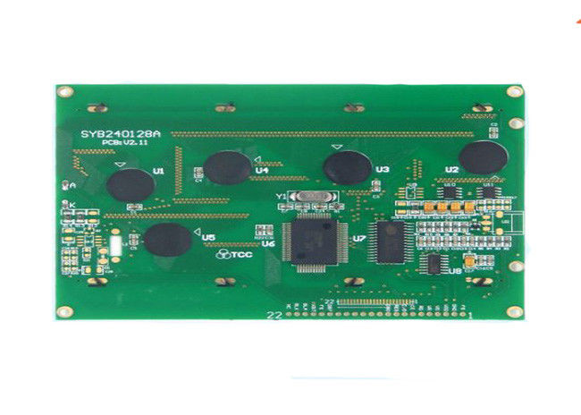 T6963c تحكم 22 دبابيس أدى نقطة مصفوفة عرض ، 5.1 بوصة 240 X 128 Spi Lcd عرض الوحدة