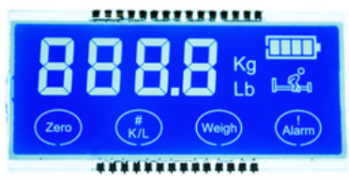 TN / STN / HTN LCD عرض الوضع الإيجابي 2.8V مع دبوس / المطاط الموصل