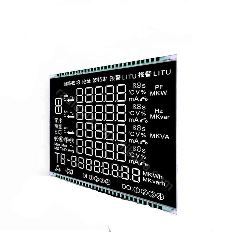 زارة شؤون المحاربين القدامى شاشة LCD حجم مخصص شاشات الكريستال السائل مع دبابيس ماتيل ربط شاشة LCD خلفية سوداء لمتر الطاقة