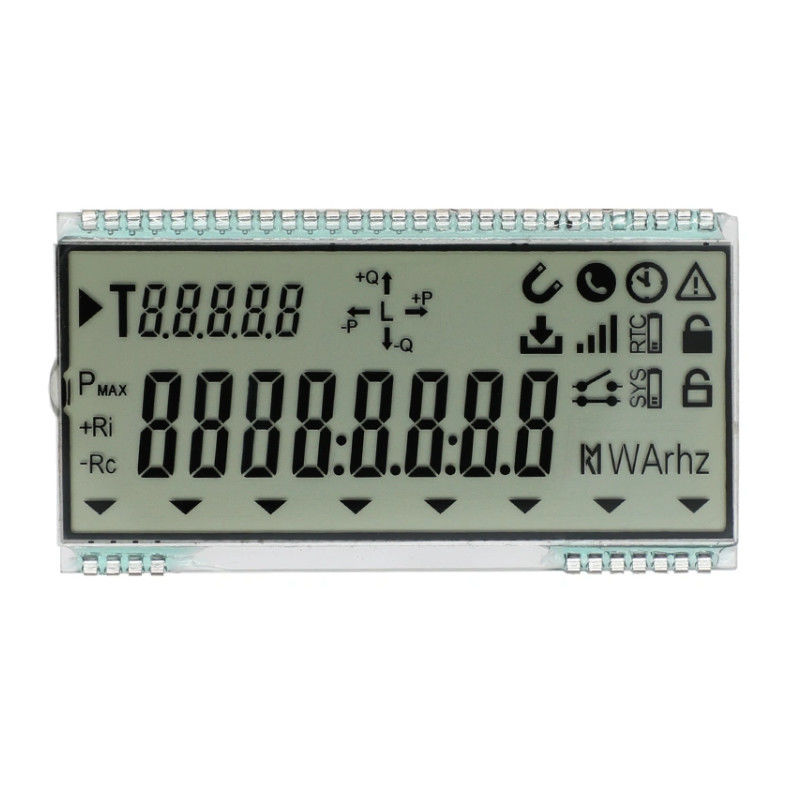 حجم مخصص 7 شريحة شاشة مربعة HTN شاشة LCD 12 PIN ثابت طريقة القيادة