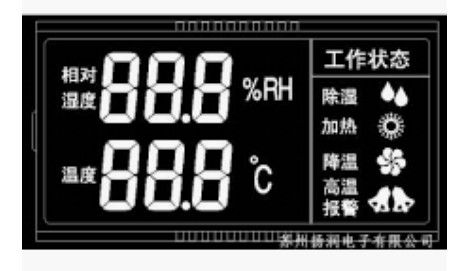 شاشة عرض LCD أحادية اللون مخصصة 7 وحدة الوحدة نوع VA شاشة عالية التباين مع الإضاءة الخلفية LED الأبيض