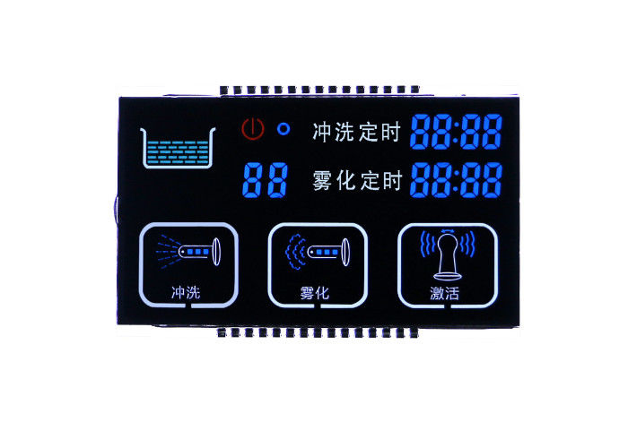واجهة دبوس عالية التباين شاشة LCD وحدة VA لوحة العرض السلبية 3.3V 7 الجزء شاشة LCD