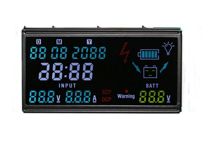 واجهة دبوس عالية التباين شاشة LCD وحدة VA لوحة العرض السلبية 3.3V 7 الجزء شاشة LCD