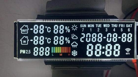 شاشة LCD عالية التباين إرسالية سلبية 7 قطعة PIN Connect Medical Portable