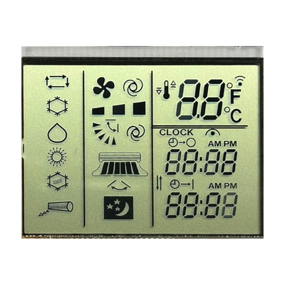 3.0 V عاكس إيجابي قطعة TN LCD مكيف الهواء التحكم عن بعد التحكم في درجة الحرارة