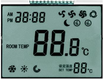 7 شريحة TN شاشة LCD للحصول على وضع موجب ترموستات 86mm * 49mm * 2.8mm حجم المخطط التفصيلي
